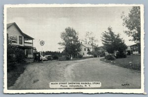 PISECO ADIRONDACKS NY MAIN STREET HASKELL STORE GAS STATION ANTIQUE POSTCARD  