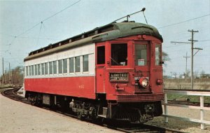 Aurora Elgin 431 Steel Car 3rd Rail Lines Wells St Terminal Postcard 10C1-315