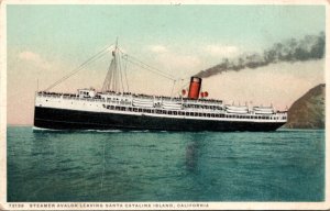 California Steamer Avalon Leaving Santa Catalina Island Detroit Publishing