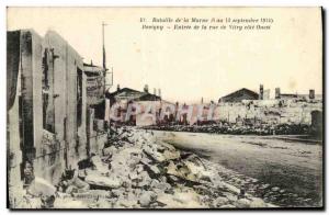 Old Postcard Battle of Marne ia Revigny entrance to the street of Vitry West ...