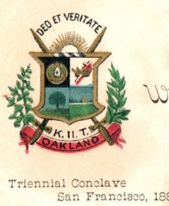 1883 Odd Fellows Business Oakland CA Fab! P209