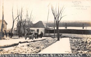 J69/ Warren Ohio RPPC Postcard c1910 Flood Disaster Auditorium 436