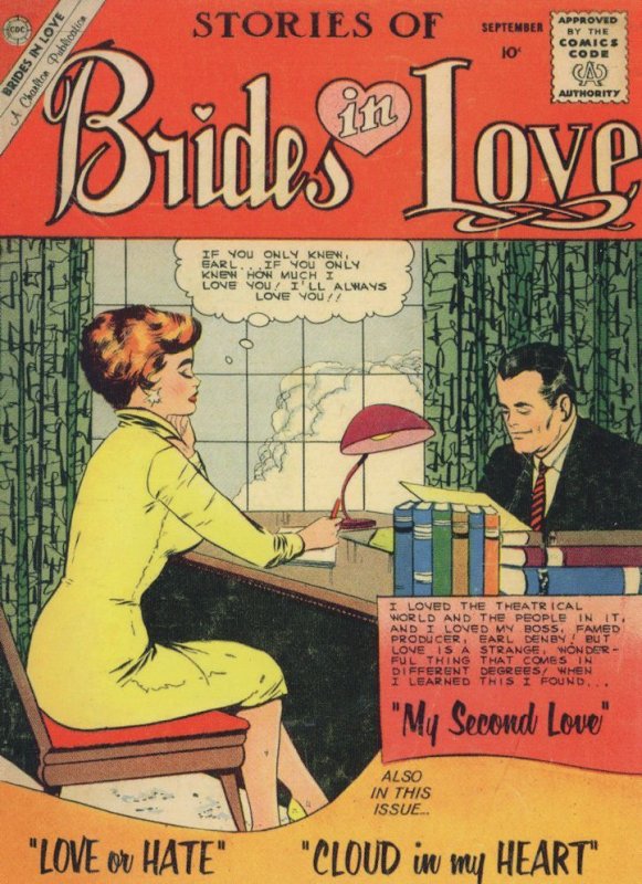 Brides In Love 1950s Comic Book Theatre Director Romance Postcard