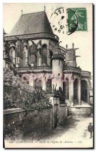 Old Postcard Compiegne Apse of the Church of St. Anthony