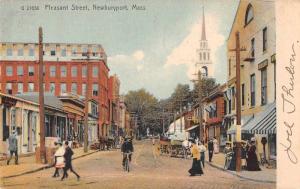 Newburyport Massachusetts Pleasant Street Antique Postcard J48612