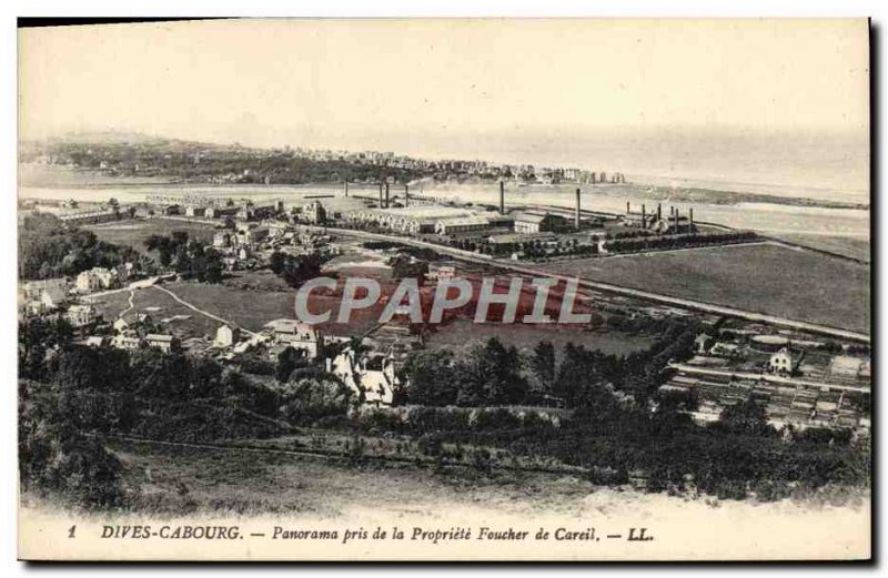 Old Postcard Panorama Cabourg Dives taken Foucher Property Careil