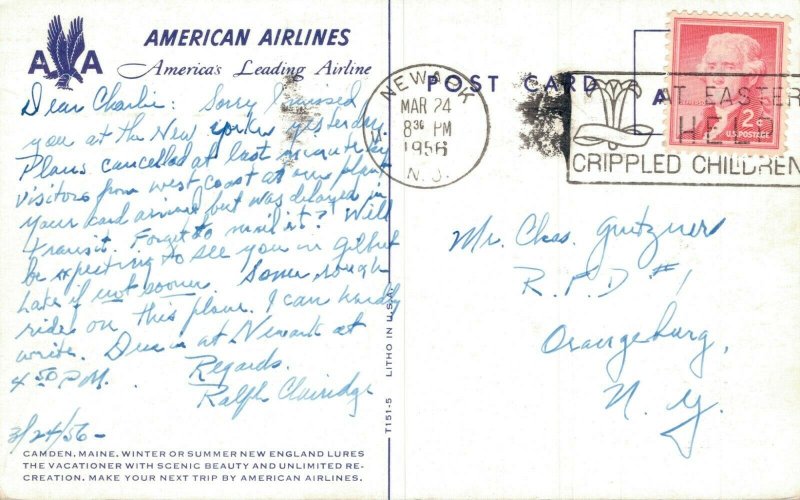 USA Camden Maine Chrome Postcard  07.37