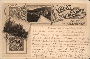 Lakes of Killarney Ireland Great Southern Hotel c1900 Vintage Postcard