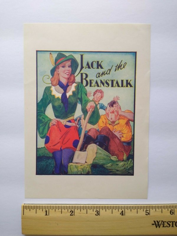 Jack And The Beanstalk Theatre Show Mini Poster Print 1930's Original Sexy Lady