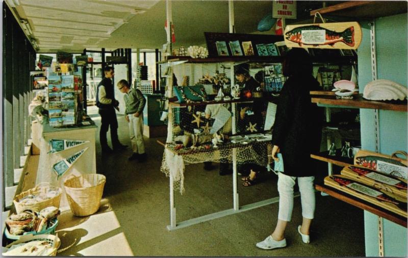 Gift Shop Undersea Gardens Victoria BC Oak Bay Marina Vintage Postcard D39 