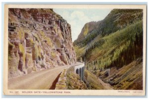 1908 Golden Gate Yellowstone Wyoming WY Park Haynes Photo Antique Postcard