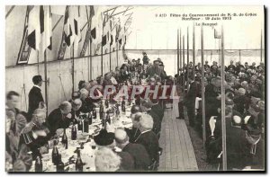 Postcard Old Honfleur Nd Coronation Fetes de Grace June 19, 1913 TOP banquet