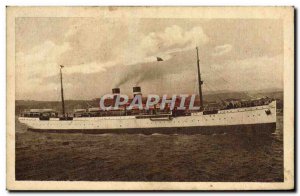 Postcard Old Ship Boat Fabre Line SS Roma