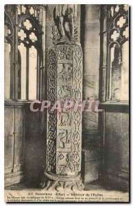 Old Postcard Souvigny Allier Interior of the Church