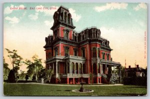 Salt Lake City Utah~Gardo House Exterior~Moon Book & Stat Co Vintage Postcard