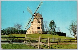 Southampton Long Island New York 1950s Postcard Old Windmill Southampton College