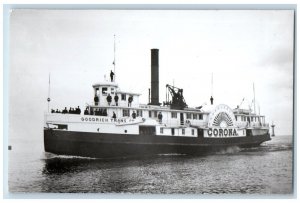 c1950's Corona Paddle Wheel Steamer Goodrich Transit Co. RPPC Photo Postcard