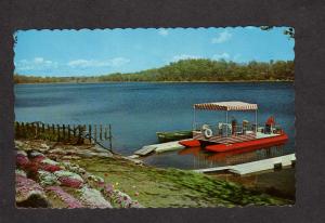 QC Le Martinet La Pocatiere Quebec Canada Postcard Carte Postale Lake Boat