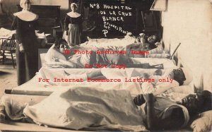 Mexico Border War, RPPC, Wounded Soldiers Hospital De La Cruz Blanca, Perez