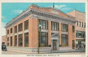 MEADVILLE , Pennsylvania , PU-1929 ; First National Bank