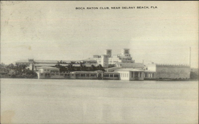 Delray Beach FL Boca Raton Club c1940 Postcard