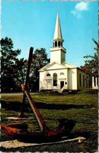 Searsport, ME Maine  CONGREGATIONAL CHURCH  Huge Anchor  WALDO COUNTY  Postcard