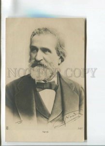 482330 Giuseppe VERDI Italian COMPOSER Vintage PHOTO postcard PILOTTI e POYSEL