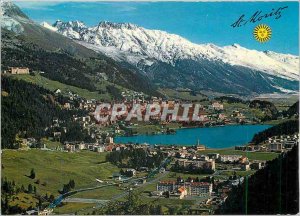 Modern Postcard St Moritz Bad und Dorf
