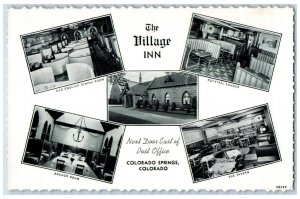 Colorado Springs Colorado CO Postcard Village Inn Multiview 1940 Antique Vintage