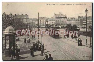 Old Postcard Le Havre The Place Gambetta and the Hotel de Ville