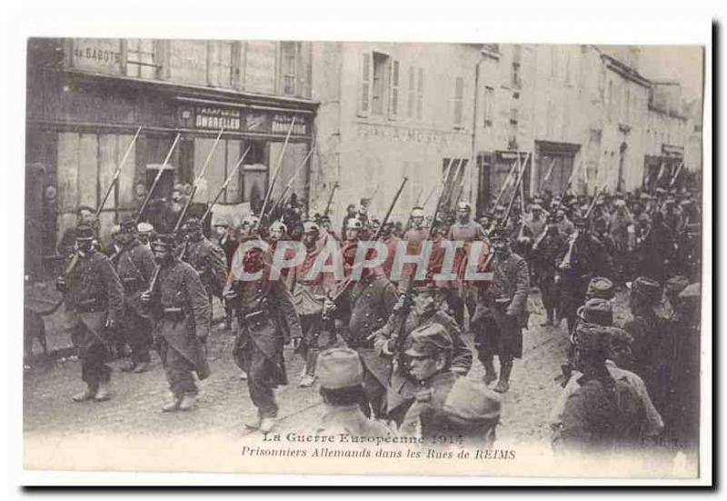  Los presos alemanes 1914 de la guerra de la Tarjeta Postal europea de la vendim