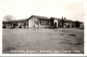 Real Photo Postcard Grammar School in Antioch, California