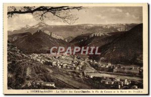 Old Postcard Digne Les Bains The valley of Hot Waters Peak Couars and the bar...