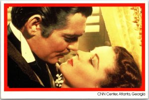 VINTAGE CONTINENTAL SIZE POSTCARD GONE WITH THE WIND AT CNN CINEMA 6 ATLANTA