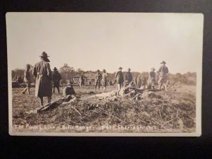 1917 Mint USA Postcard RPPC Fort Sheridan Military Firing Line