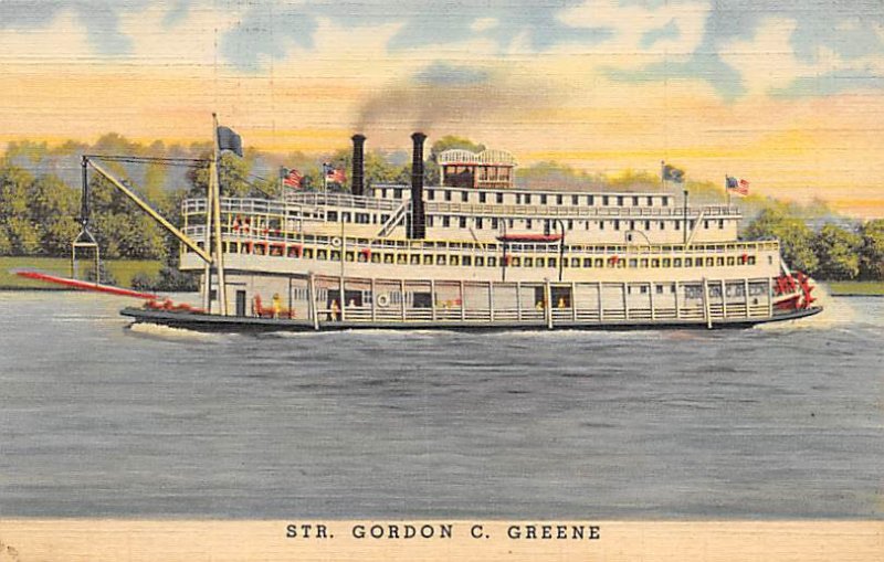 STR Gordon C  Greene Sternwheeler River Steamship Ferry Boat Ship 