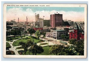 C. 1910 Court House Park Toledo Ohio Postcard P191E