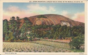 Atlanta GA, Stone Mountain, Confederate Monument, Teich Linen 1930-45 Civil War