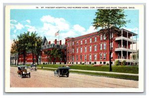 St Vincent Hospital And Nurses Home Toledo Ohio OH UNP Unused WB Postcard H22