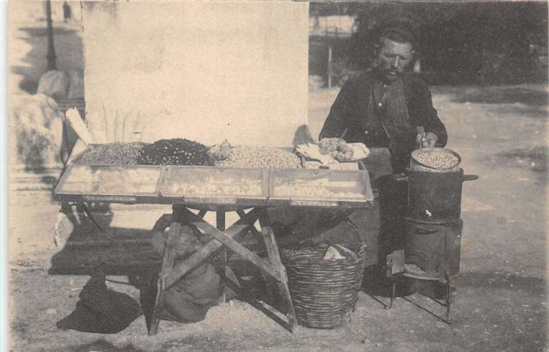 Greece Street Vendor Grain Seller Vintage Postcard AA67031