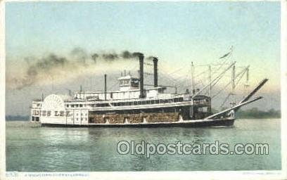 Mississippi River Steamboats Ferry Boats, Ship Unused light crease right bott...