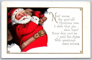 K18/ Santa Claus Merry Christmas Postcard Jolly 205