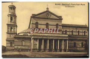 Old Postcard Roma Basilica s Paolo Mura Tuori Chiostro