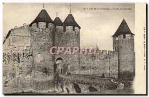 Cite Carcassonne Old Postcard castle Entree