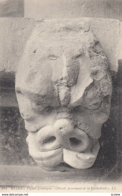 REIMS , France , 1900-10s ; Cathedral ; Gargoyles #5