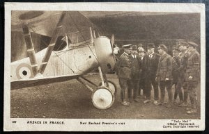 Mint Australia Real Picture Postcard ANZACS In France New Zealand Premiers Visit