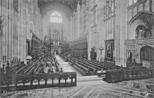 Eton College Berkshire England~Chapel Interior View~1920s Tuck Photo Postcard