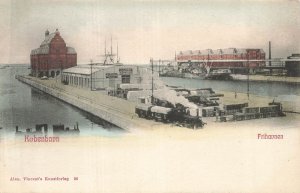 Early 1900s København Frihavnen Harbor Photo Postcard by Alex Vincent