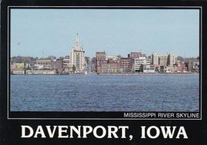 Iowa Davenport Mississippi Riverfront Skyline