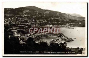 Old Postcard Villefranche sur Mer Vue Generale du Port de la Darse and Rade